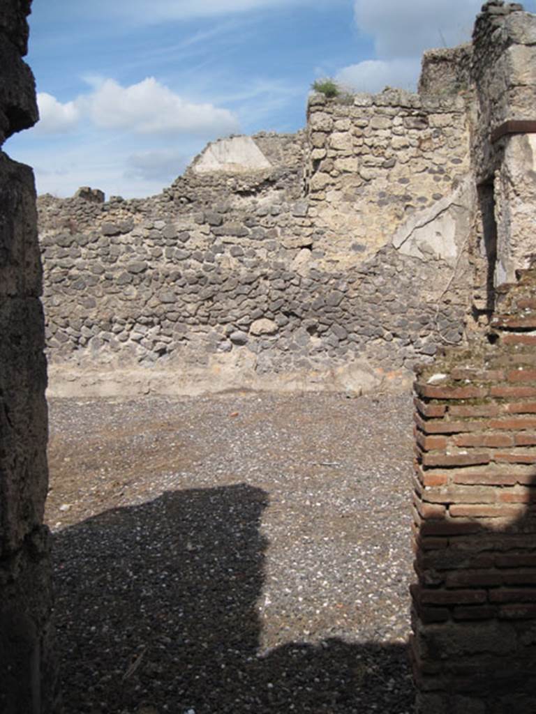 I.3.3 Pompeii. September 2010. 
Looking north out of doorway leading into atrium, in room next to corridor leading to kitchen area. 
Photo courtesy of Drew Baker.