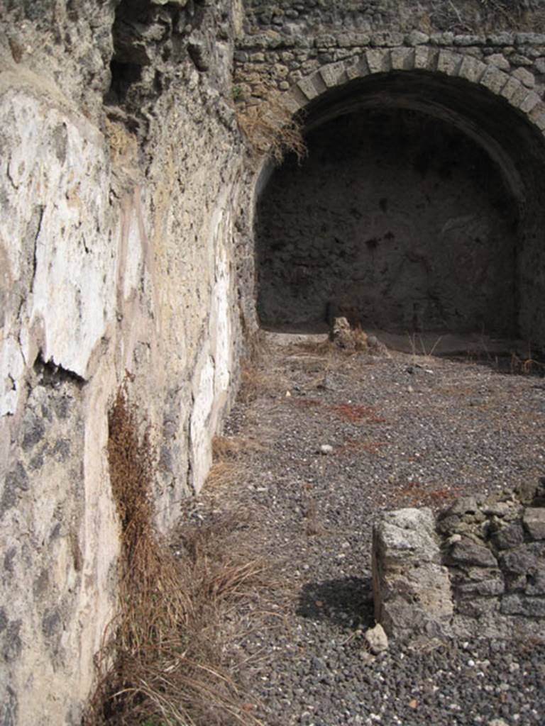I.3.6 Pompeii. September 2010. Looking east from entrance room through doorway into the rear vaulted room.  Photo courtesy of Drew Baker.