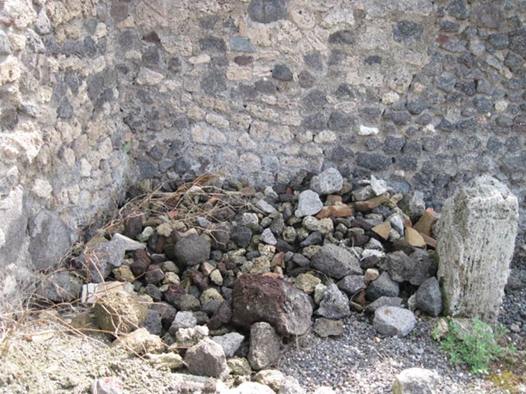 I.3.8a Pompeii. September 2010. Looking south to possible room in south-east corner of property. Photo courtesy of Drew Baker.