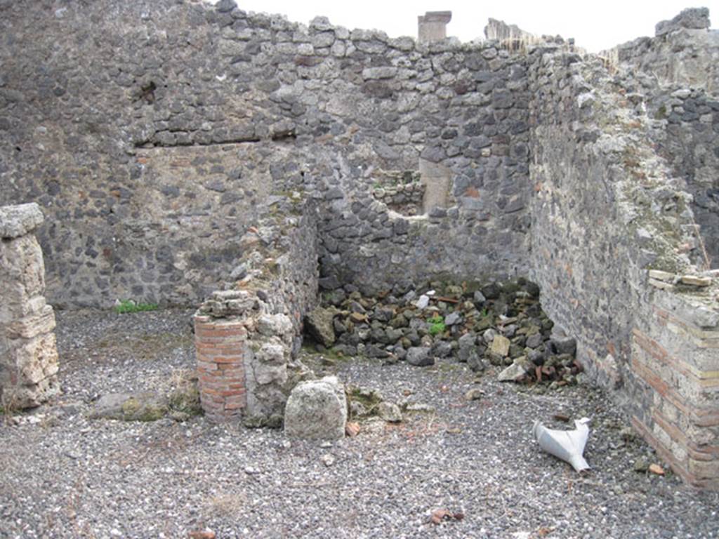 I.3.10 Pompeii. September 2010. Looking south to two other doorways to rooms in the south-east corner. Photo courtesy of Drew Baker.