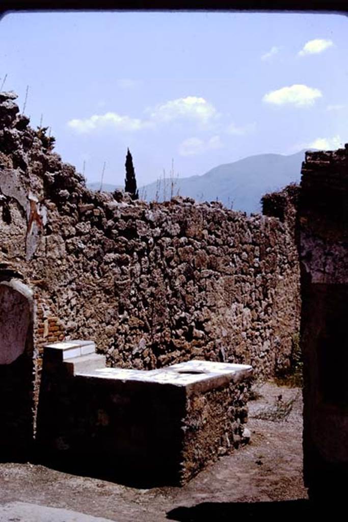 I.3.22 Pompeii. 1966. Looking south-east towards entrance of bar-room. Photo by Stanley A. Jashemski.
Source: The Wilhelmina and Stanley A. Jashemski archive in the University of Maryland Library, Special Collections (See collection page) and made available under the Creative Commons Attribution-Non Commercial License v.4. See Licence and use details.
J66f0218
