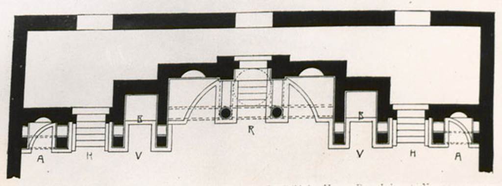 I.3.25 Pompeii. 1935 photograph taken by Tatiana Warscher of the plan of the “Scenae Frons”. (Fig.2, p.24)
See Warscher, T, 1935: Codex Topographicus Pompejanus, Regio I, 3: (no.71a), Rome, DAIR, whose copyright it remains.