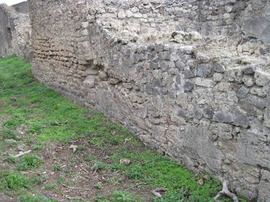 I.3.27 Pompeii. September 2010. Looking towards south wall and south-east corner of doorway to bakery room. Photo courtesy of Drew Baker.