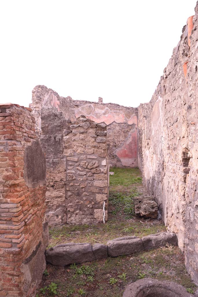 I.4.9 Pompeii. October 2019. 
Corridor i, looking north from east end into room k, leading into triclinium/oecus, room m.
Foto Tobias Busen, ERC Grant 681269 DÉCOR.