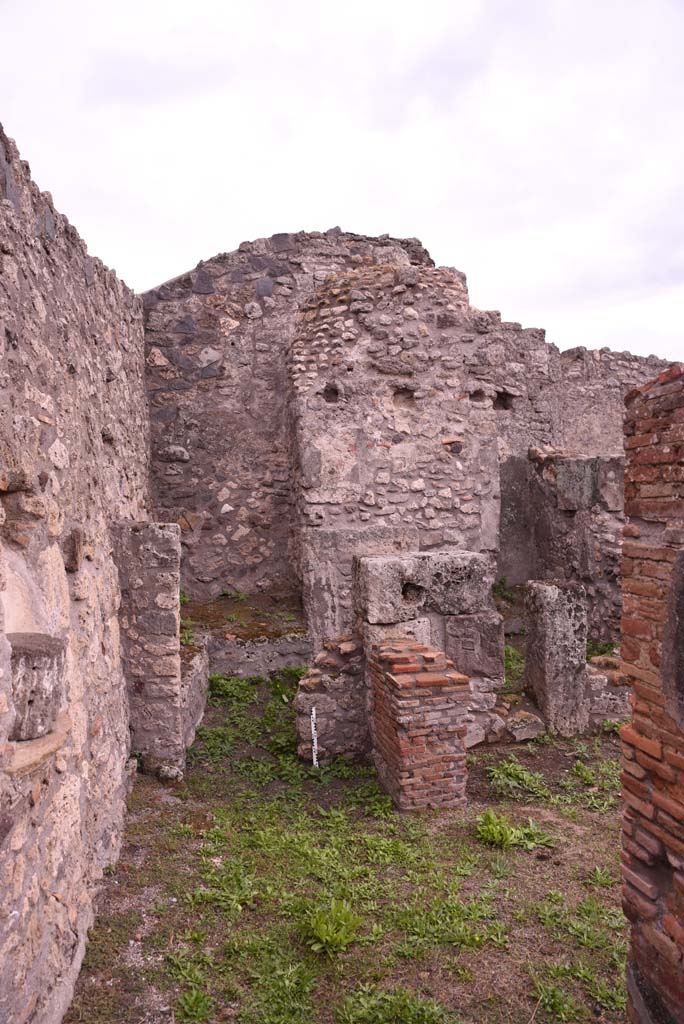 I.4.9 Pompeii. October 2019. Courtyard n, looking south towards doorway to room o.
Foto Tobias Busen, ERC Grant 681269 DÉCOR.