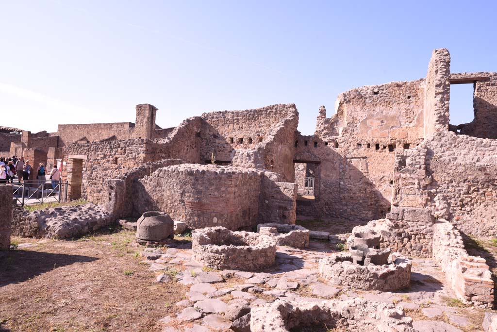 I.4.12 Pompeii. October 2019. Room b, looking towards mills in north-east corner, area g, on plan.
Foto Tobias Busen, ERC Grant 681269 DÉCOR.