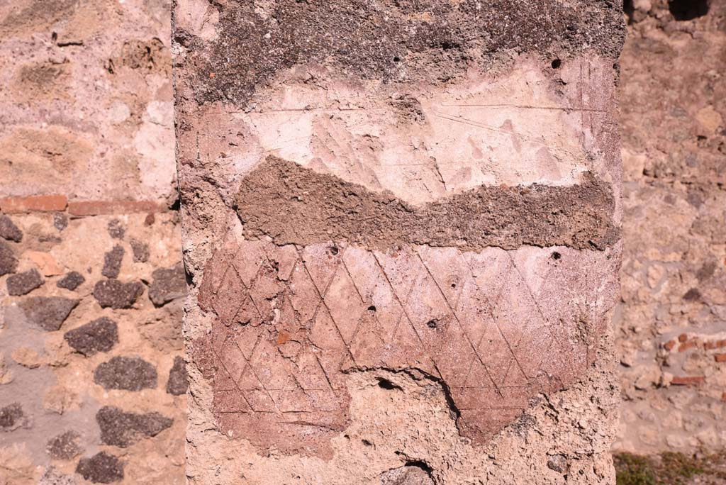 I.4.12 Pompeii. October 2019. Area g, detail, looking east.
Foto Tobias Busen, ERC Grant 681269 DÉCOR.