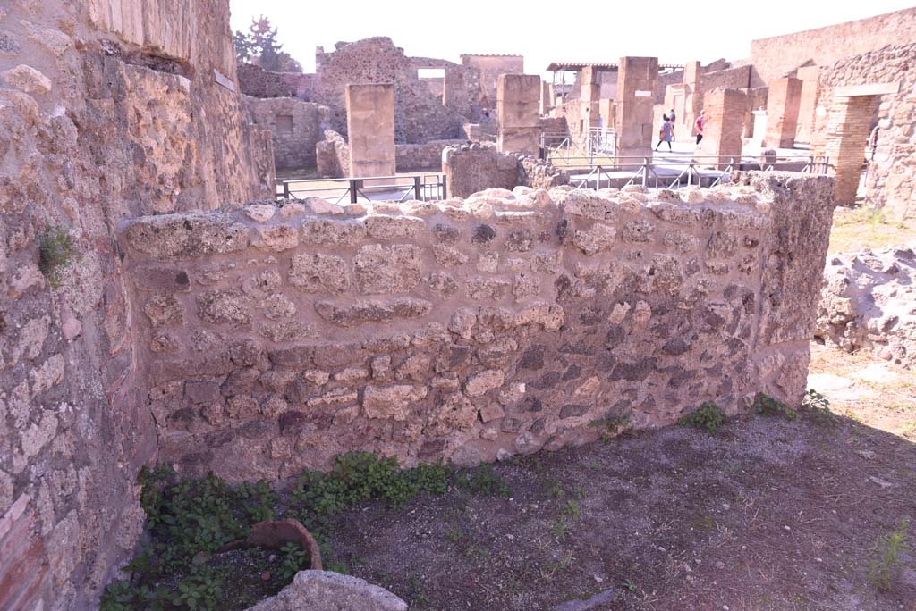 I.4.12 Pompeii. October 2019. 
Room b, bakery room, looking west towards wall in south-west corner, with doorway to entrance room, on right. 
Foto Tobias Busen, ERC Grant 681269 DÉCOR.