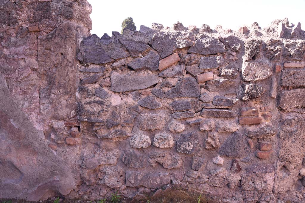 I.4.12 Pompeii. October 2019. Room d, detail of west wall. 
Foto Tobias Busen, ERC Grant 681269 DÉCOR.