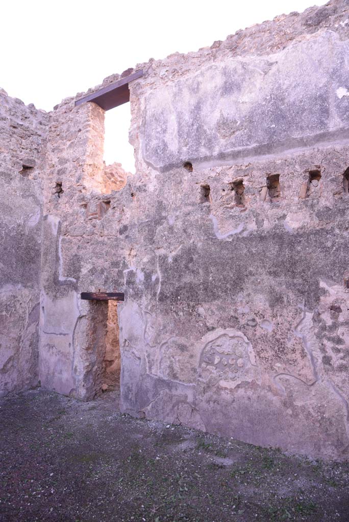 I.4.18 Pompeii. October 2019. Looking towards south-east corner with doorway to rear. 
Foto Tobias Busen, ERC Grant 681269 DÉCOR.