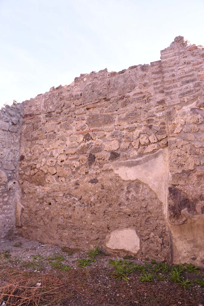 I.4.19 Pompeii. October 2019. Looking towards north end of east wall of rear room.
Foto Tobias Busen, ERC Grant 681269 DÉCOR.