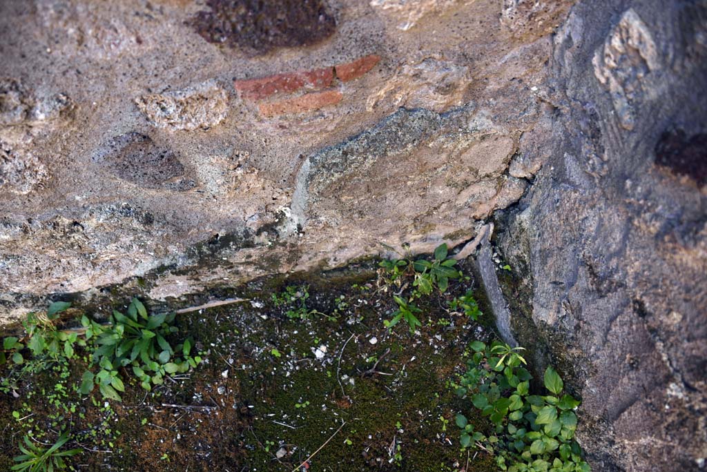 I.4.25/1.4.5 Pompeii. October 2019. Cubiculum 8, lower south wall in south-west corner.
Foto Tobias Busen, ERC Grant 681269 DÉCOR.