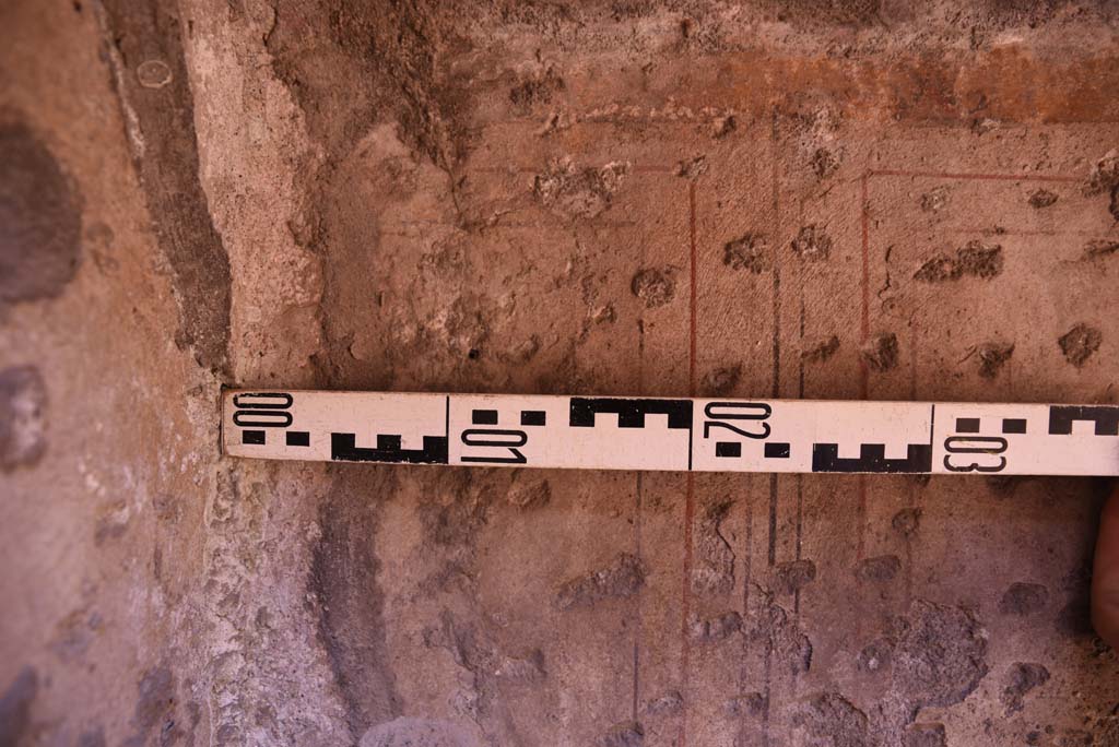 I.4.25 Pompeii. October 2019. Room 44, cubiculum, detail form upper north wall in alcove.
Foto Tobias Busen, ERC Grant 681269 DÉCOR.