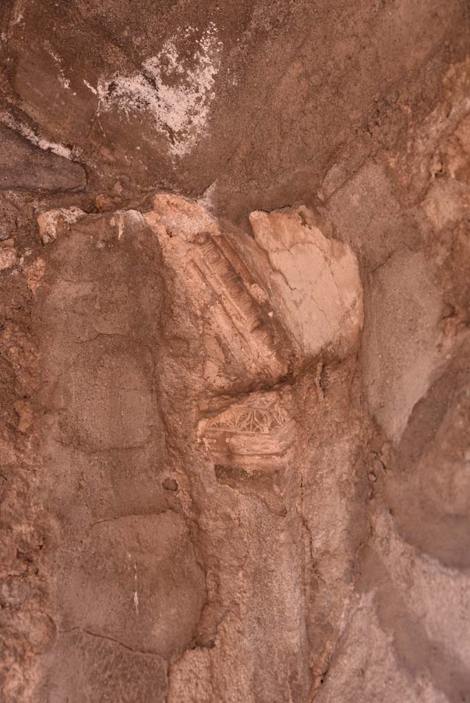 I.4.25 Pompeii. October 2019. Niche 45, detail from upper north end of west wall. 
Foto Tobias Busen, ERC Grant 681269 DÉCOR.