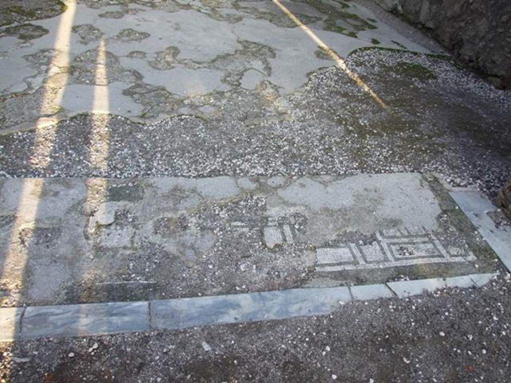 I.4.25 Pompeii. December 2007. Room 19, mosaic and marble floor in the triclinium of Antiope.
