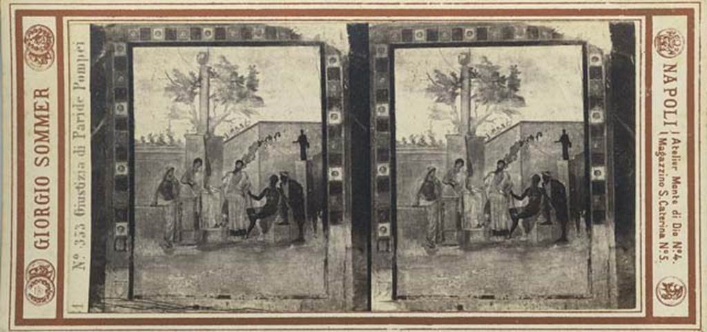 I.4.25 Pompeii. Stereoview by Sommer, entitled Judgement of Paris. Photo courtesy of Rick Bauer.