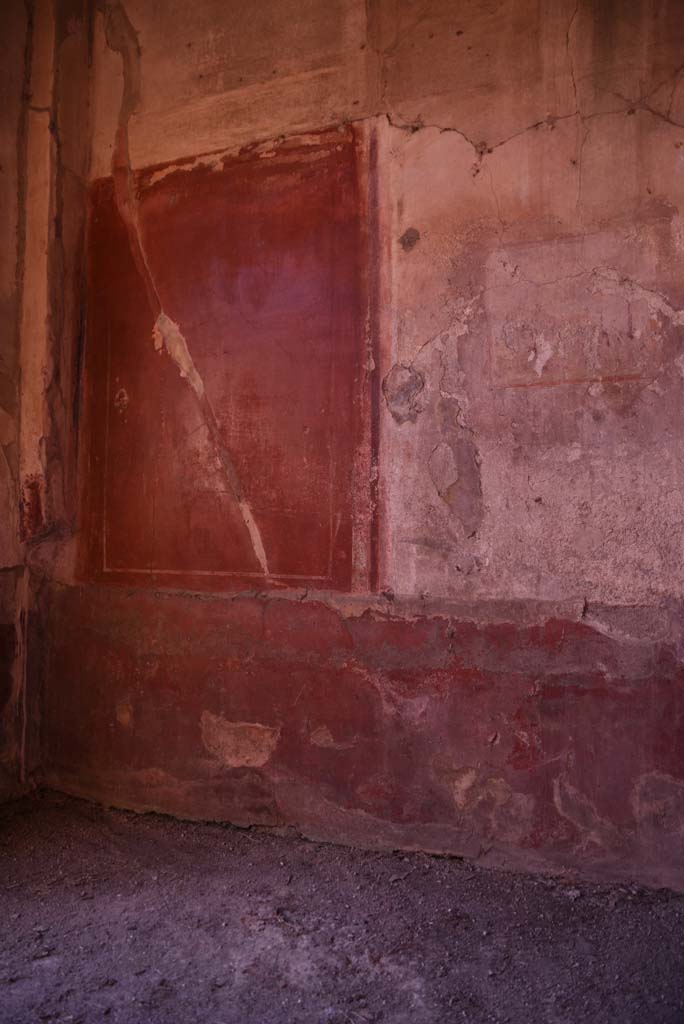 I.4.25 Pompeii. October 2019. Room 23,detail from north wall at west end.
Foto Tobias Busen, ERC Grant 681269 DÉCOR.