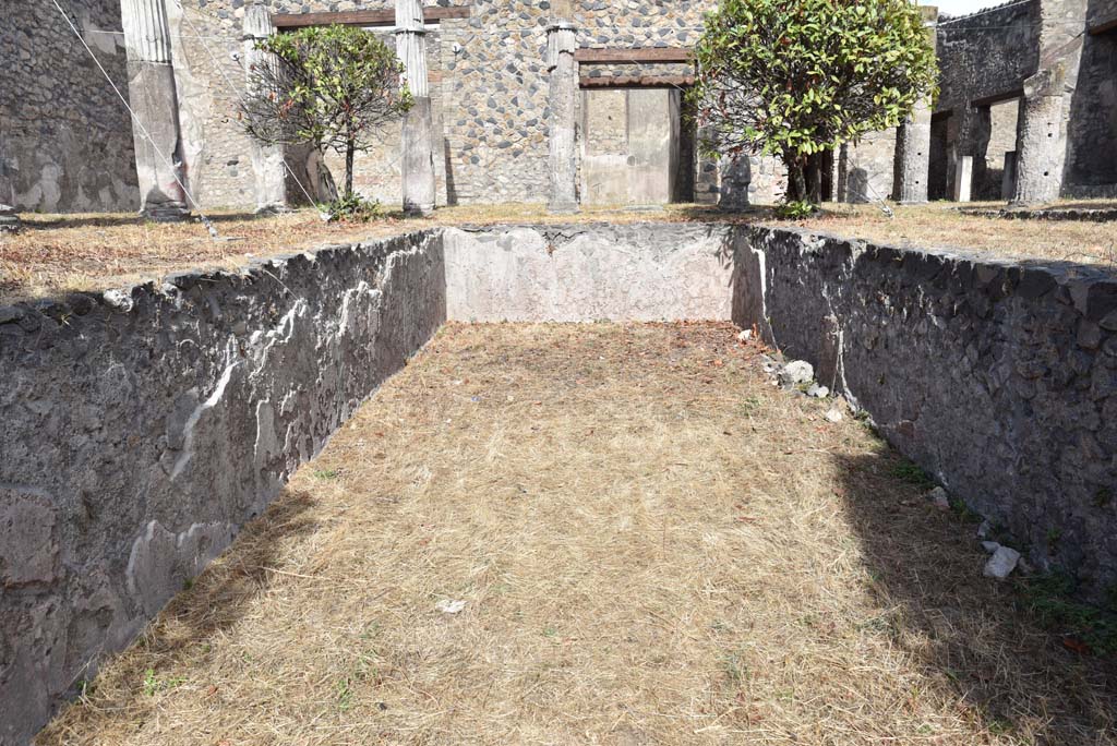 I.4.25 Pompeii. September 2020. Middle Peristyle 17, looking east along pool from west portico.  
Foto Tobias Busen, ERC Grant 681269 DÉCOR