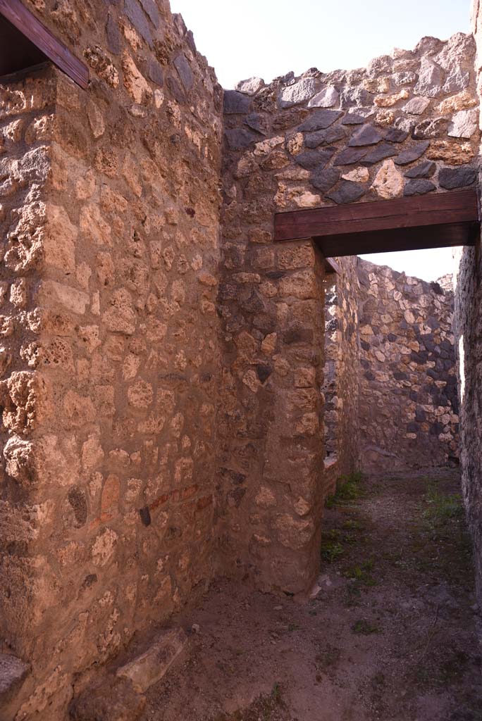 I.4.5 Pompeii. October 2019. 
Looking north along west side of Corridor 13A, or unnumbered corridor on north side of room 13.
Foto Tobias Busen, ERC Grant 681269 DÉCOR.