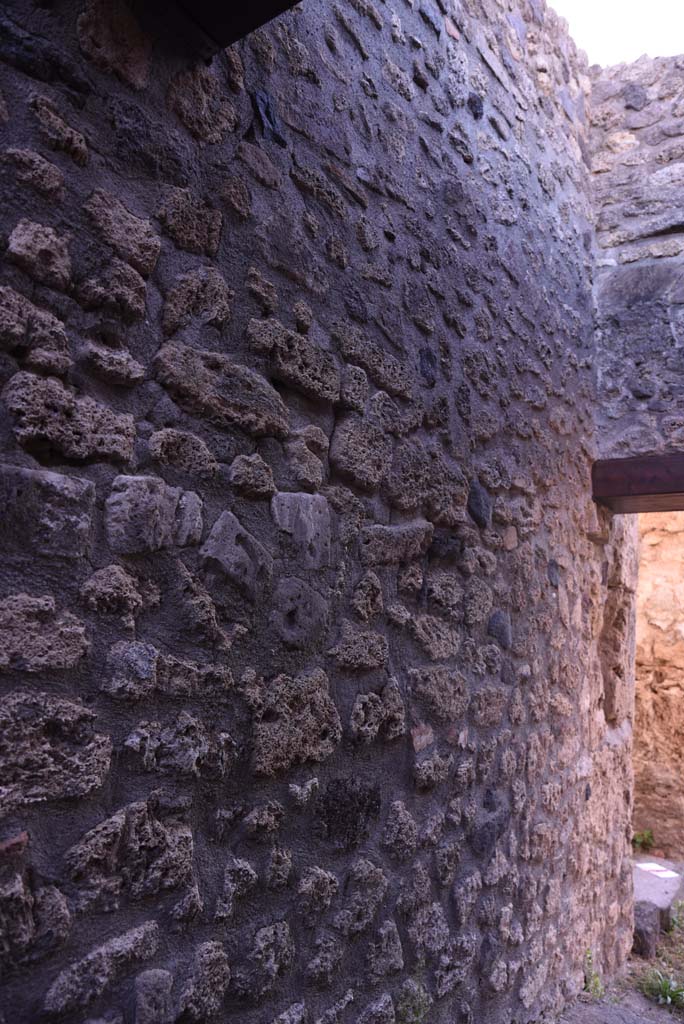 I.4.5 Pompeii. October 2019. 
Looking south along east wall in Corridor 13A, or unnumbered corridor, looking towards doorway to Corridor 15, on right..
Foto Tobias Busen, ERC Grant 681269 DÉCOR.