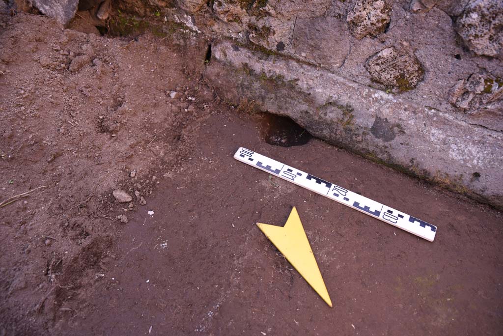 I.4.25/I.4.5 Pompeii. October 2019. Atriolo 43, detail from west side of impluvium.
Foto Tobias Busen, ERC Grant 681269 DÉCOR.