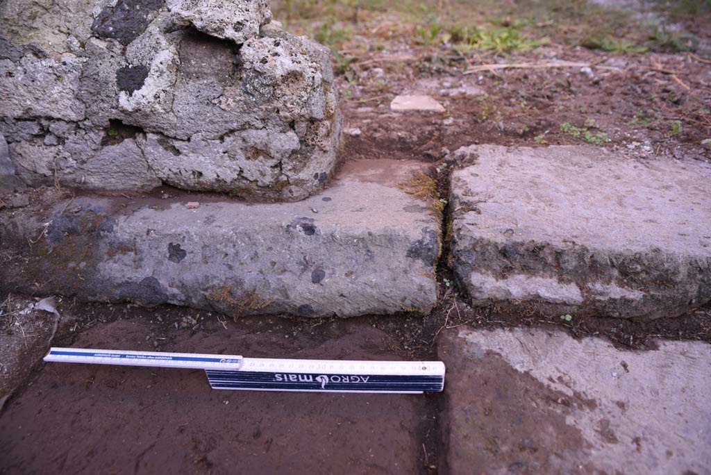 I.4.25/I.4.5 Pompeii. October 2019. Atriolo 43, detail from north-west corner of impluvium. 
Foto Tobias Busen, ERC Grant 681269 DÉCOR.