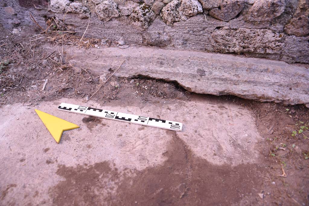 I.4.25/I.4.5 Pompeii. October 2019. Atriolo 43, detail from east side of impluvium
Foto Tobias Busen, ERC Grant 681269 DÉCOR.