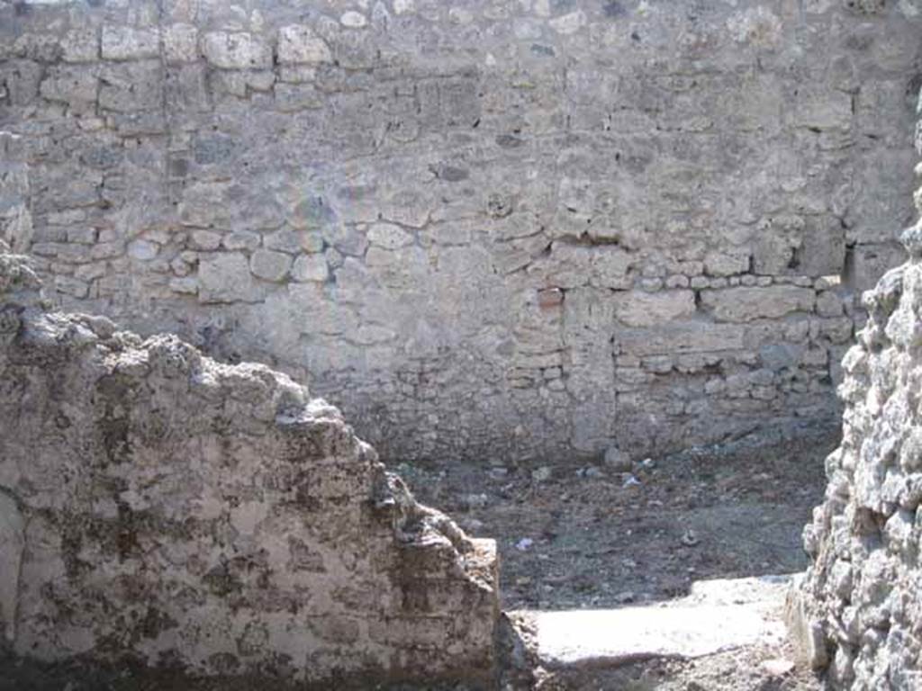 I.5.1 Pompeii. September 2010. Doorway from second room, looking west into entrance room. Photo courtesy of Drew Baker.