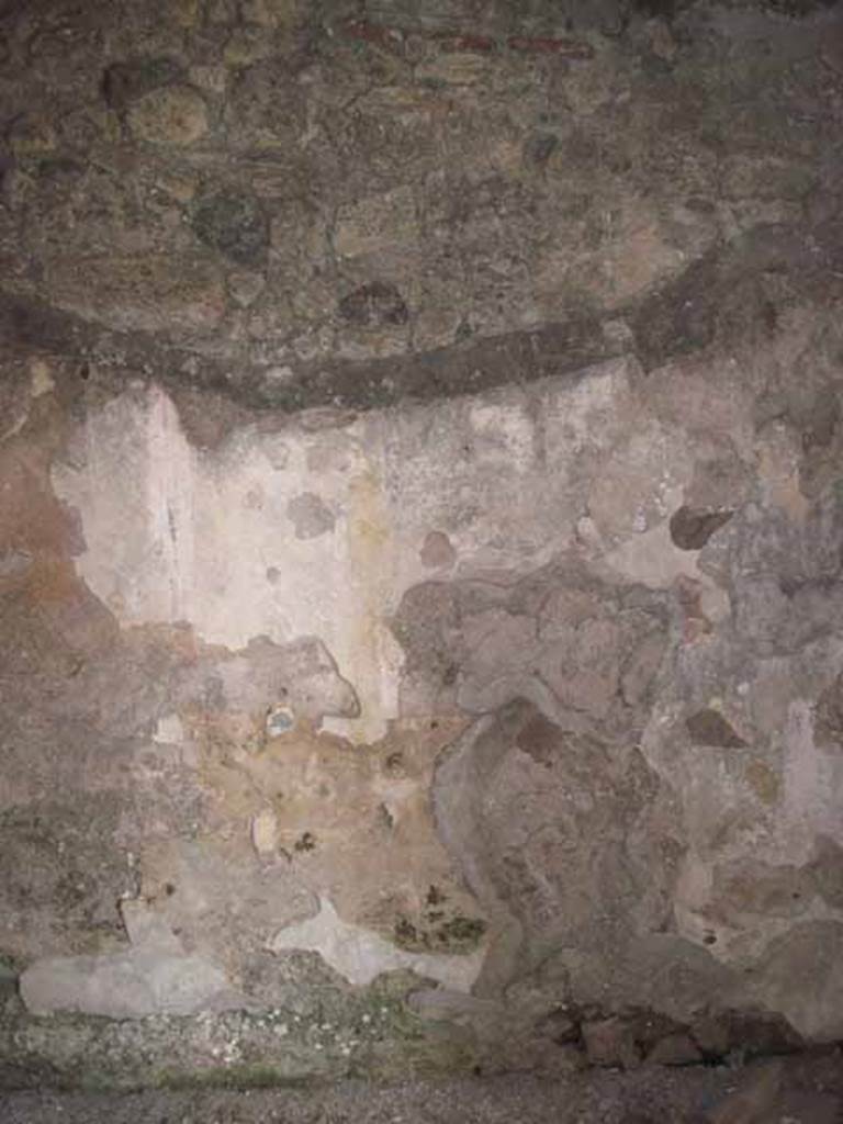 I.5.2 Pompeii. September 2010. East wall of small room, right of centre with fresco work. Photo courtesy of Drew Baker.