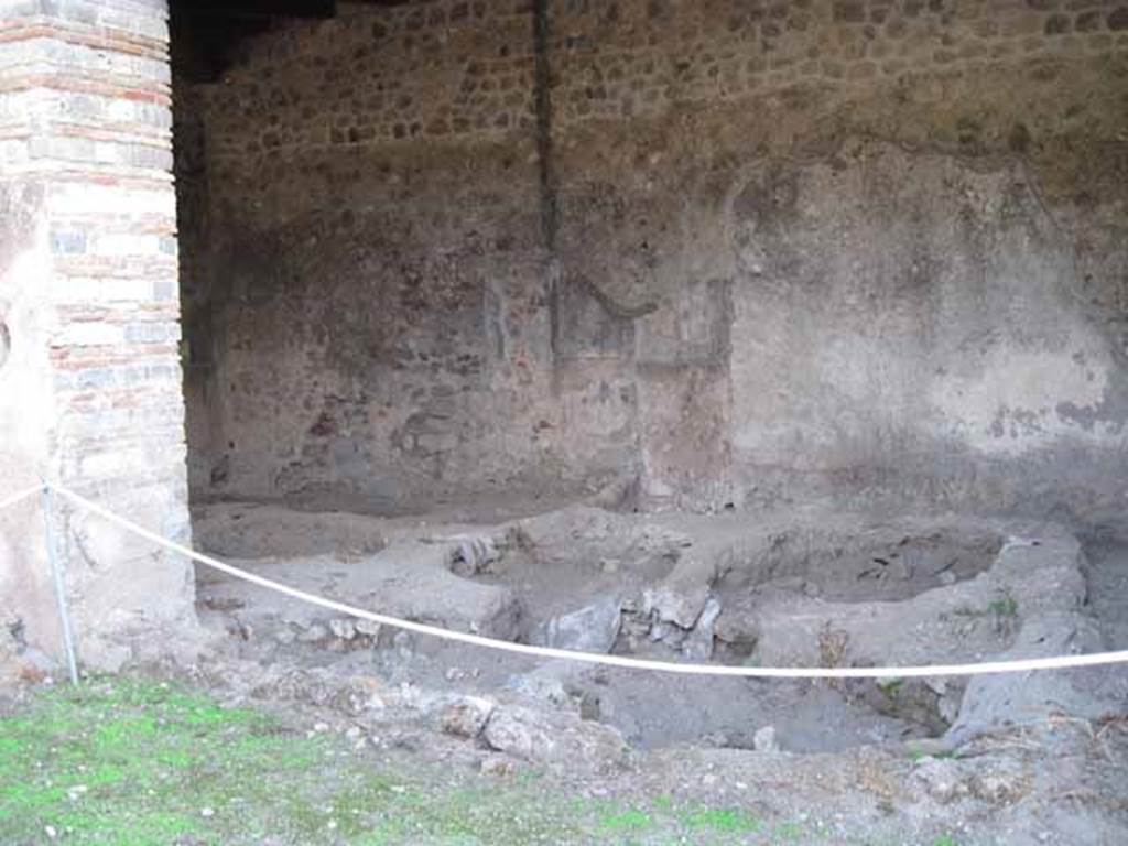 I.5.2 Pompeii. September 2010. Looking south-east towards south wall of industrial room. Photo courtesy of Drew Baker.