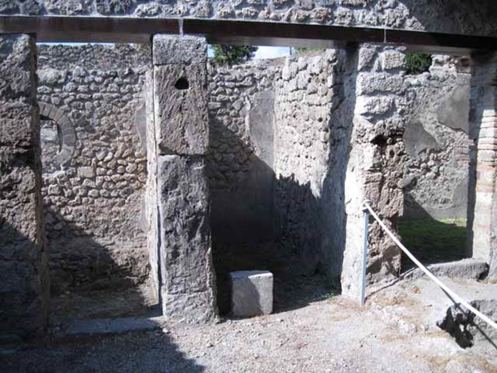 I.5.2 Pompeii. September 2010. Looking north from industrial area towards 3 doorways. Photo courtesy of Drew Baker.