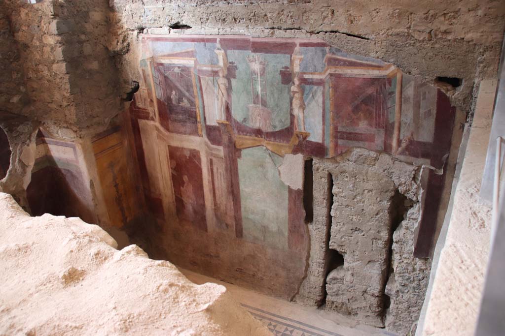 I.6.2 Pompeii. September 2019. Looking towards north-west corner of frigidarium, from above.  
Photo courtesy of Klaus Heese.