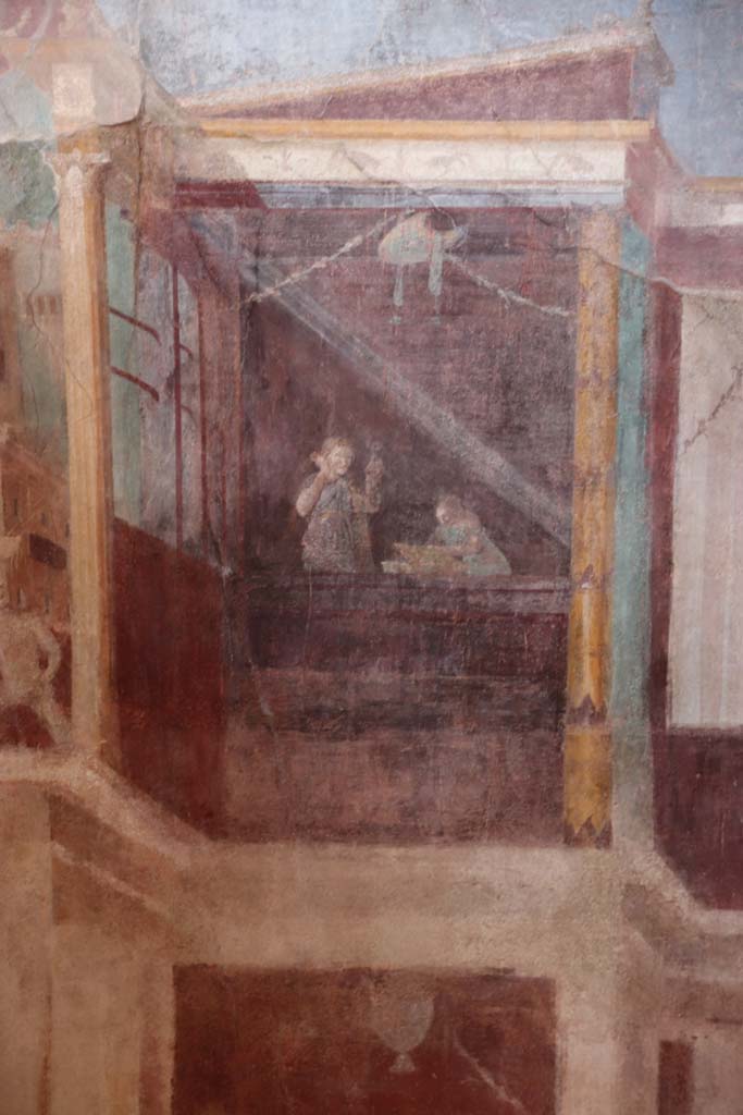 I.6.2 Pompeii. May 2016. Detail from upper west end of north wall. Photo courtesy of Klaus Heese.