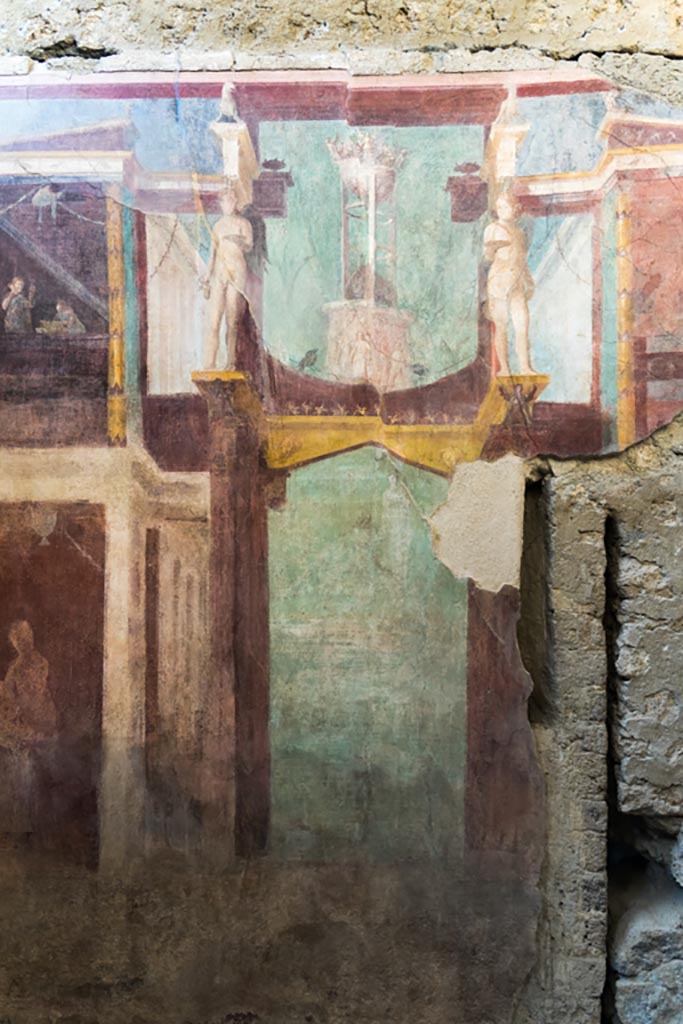 I.6.2 Pompeii. October 2023. 
Looking towards centre of north wall of frigidarium. Photo courtesy of Johannes Eber.