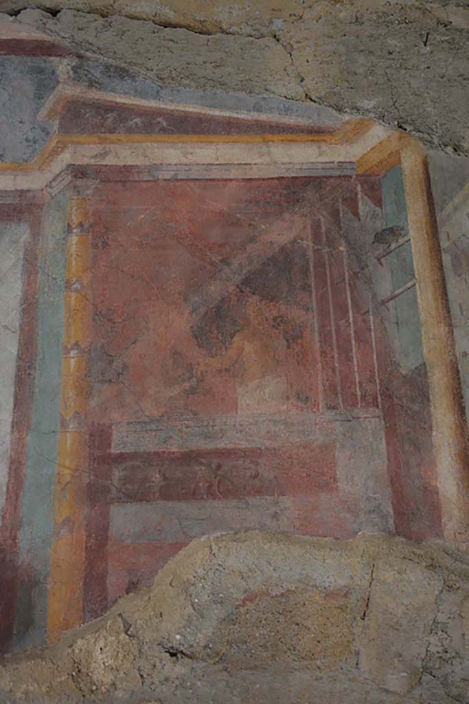 I.6.2 Pompeii. September 2019. Detail from upper east end of north wall.
Foto Annette Haug, ERC Grant 681269 DÉCOR.