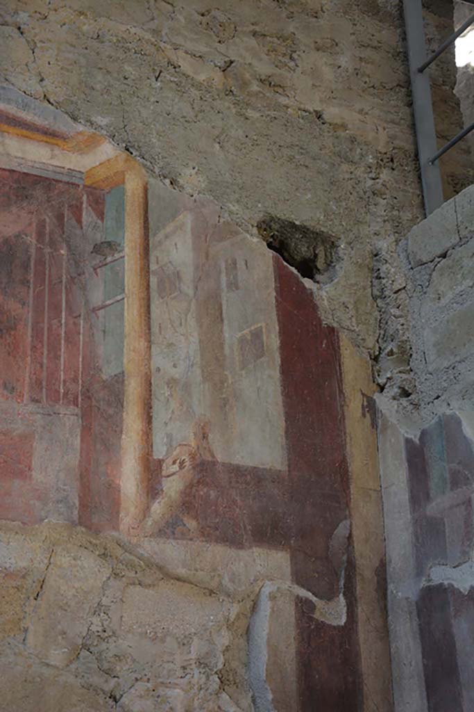 I.6.2 Pompeii. September 2019. Detail from north wall in north-east corner.
Foto Annette Haug, ERC Grant 681269 DÉCOR.