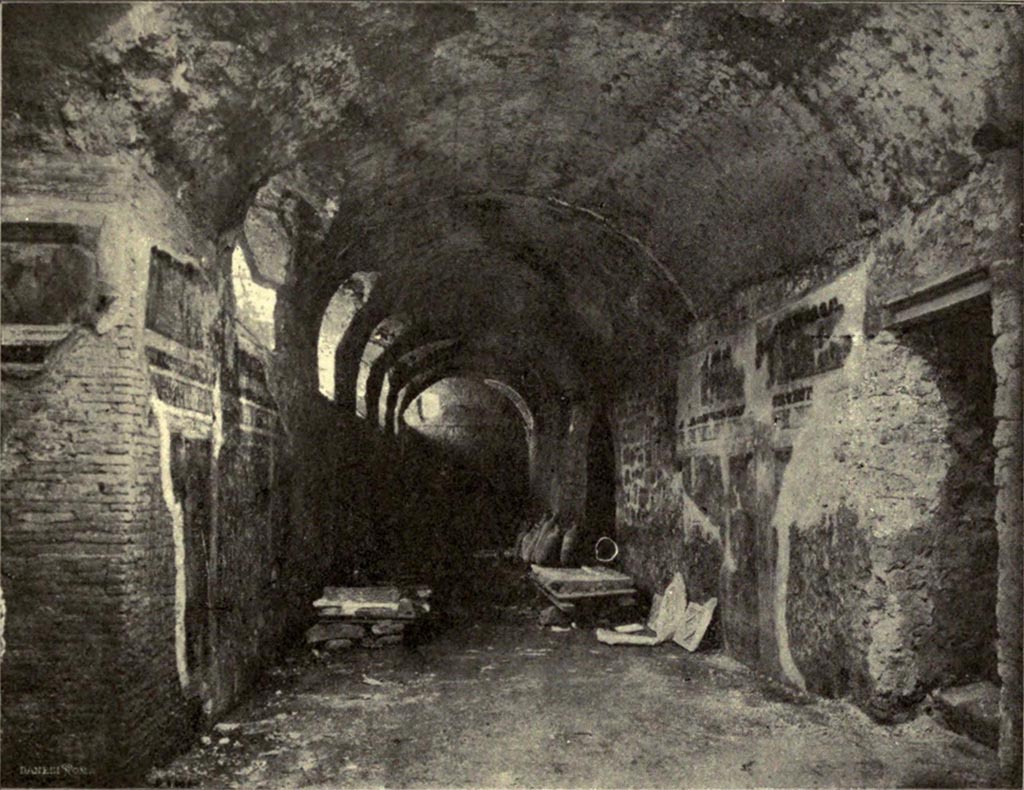 I.6.2 Pompeii. 1914. North wing of cryptoporticus, looking west from base of stairs.   
See Notizie degli Scavi di Antichità, 1914, Vol. XI, p. 257 (fig. 1).