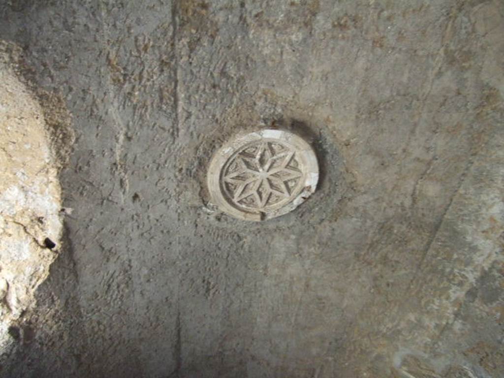 I.6.2 Pompeii. May 2006. North wing of cryptoporticus, piece of stucco in centre of ceiling.