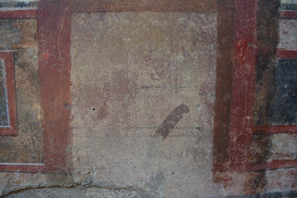 I.6.2 Pompeii. March 2019. Detail from lower west wall of west wing of cryptoporticus, at south end.
Foto Annette Haug, ERC Grant 681269 DÉCOR.