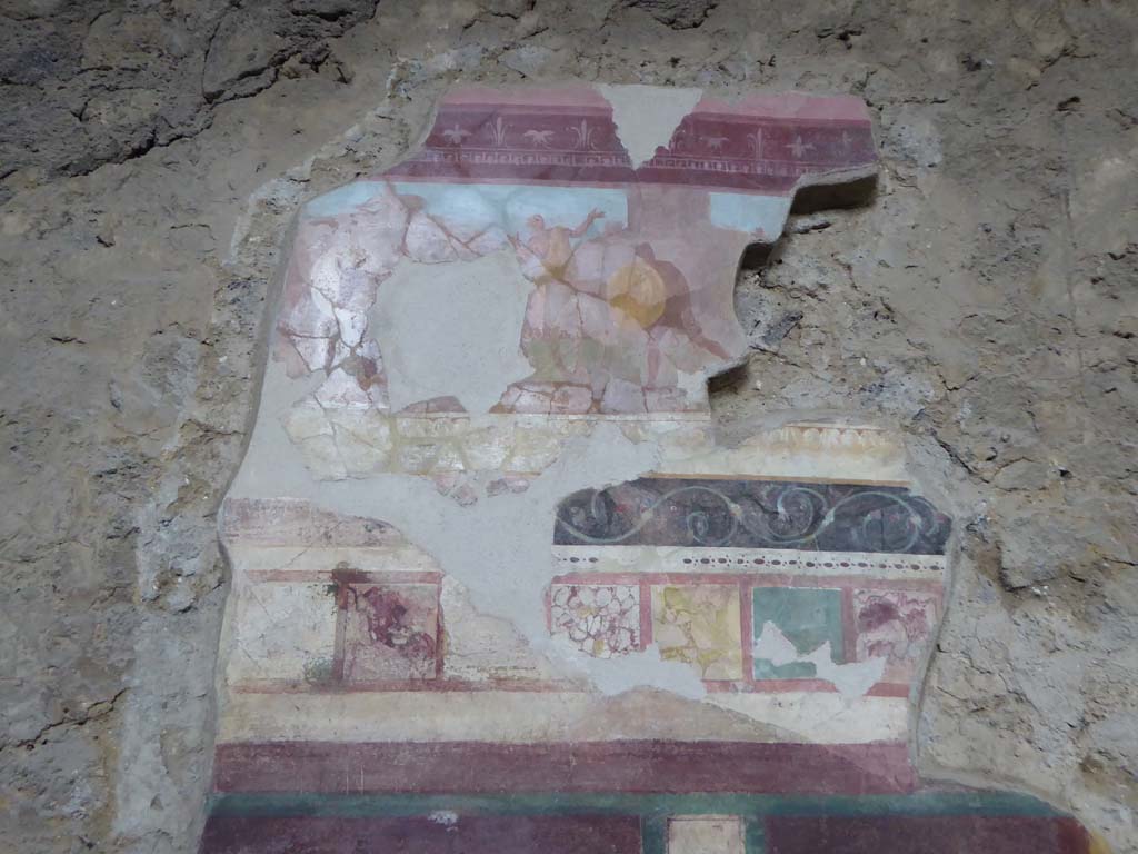 I.6.2 Pompeii. January 2017. Painting of pestilence scene on west wall of west wing.
Foto Annette Haug, ERC Grant 681269 DÉCOR.