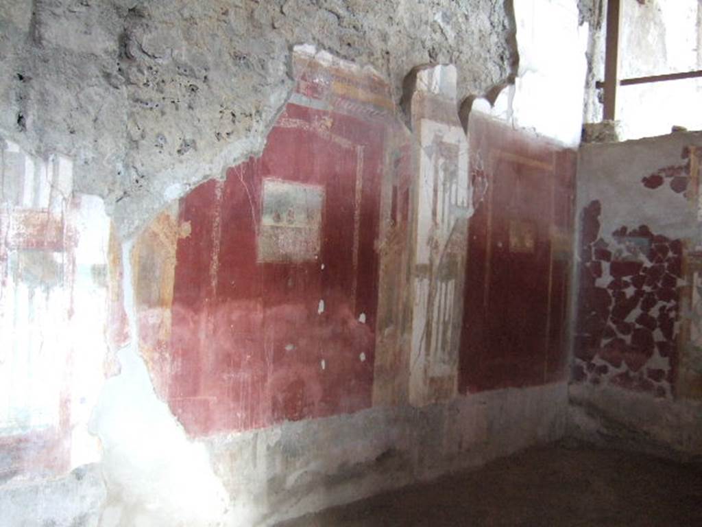 I.6.4 Pompeii. December 2005. Room 2, centre of north wall and east end.