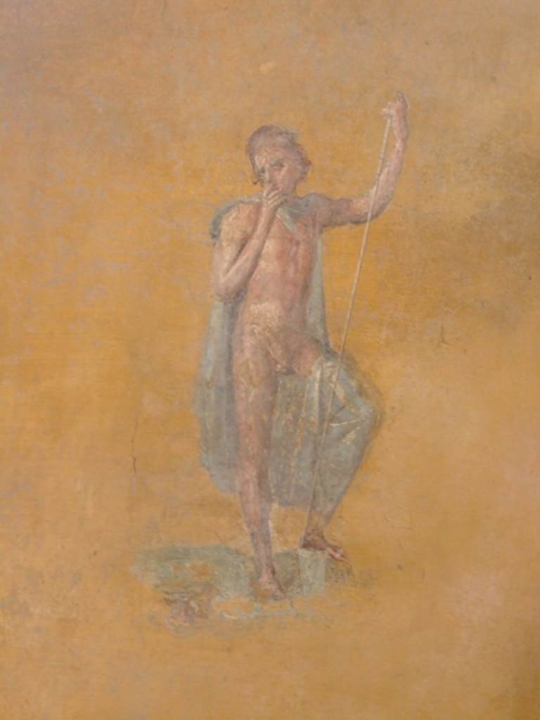 I.6.4 Pompeii.  March 2009.  Room 4, Detail of painted figure.