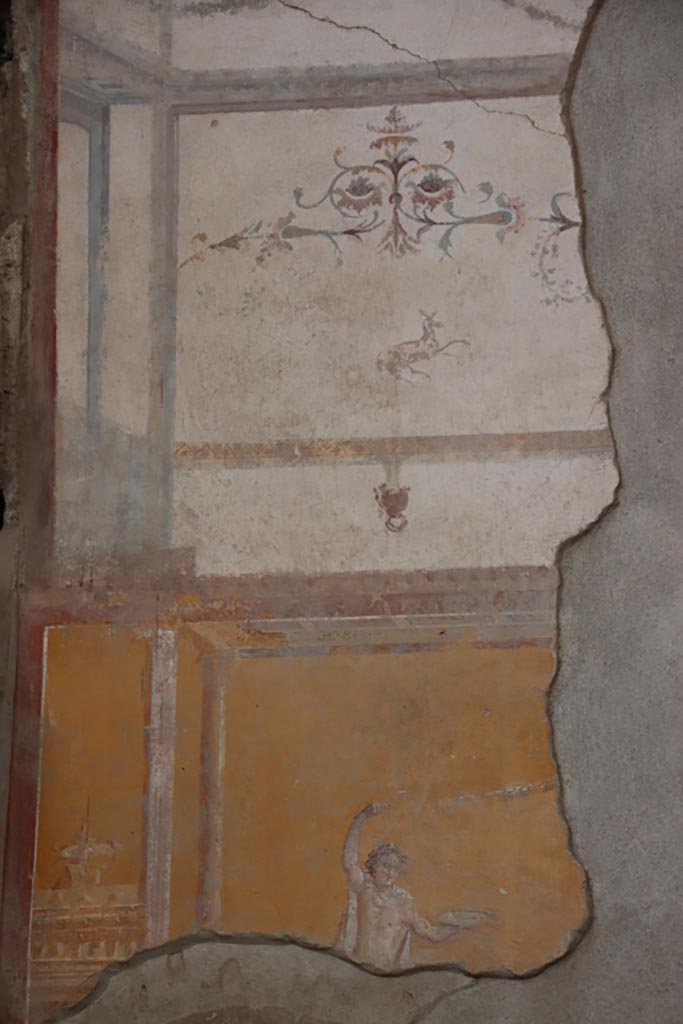 I.6.4 Pompeii. October 2023. 
Room 4, upper east wall at north end. Photo courtesy of Klaus Heese.
