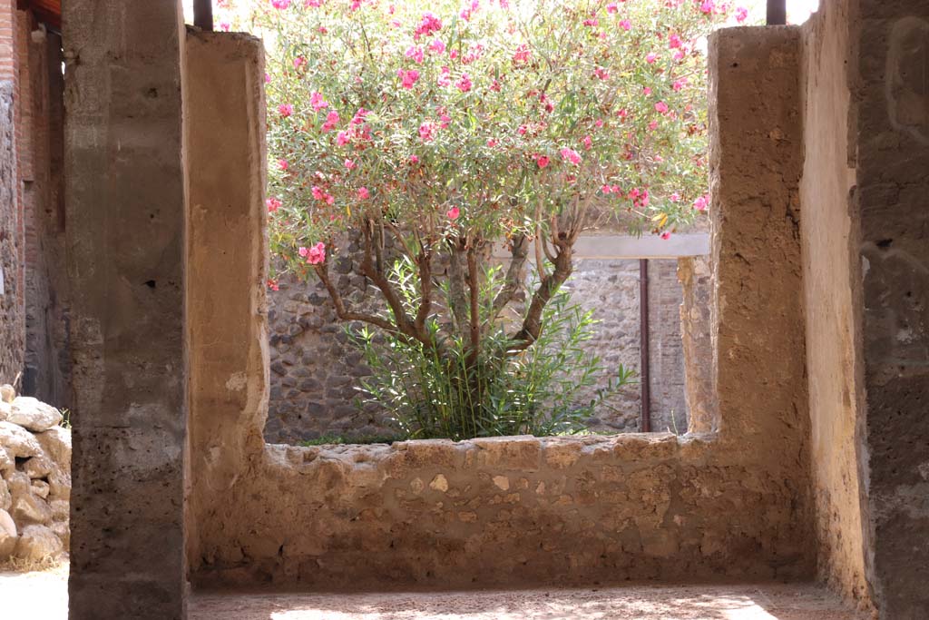 I.6.4 Pompeii. September 2019. Room 15, looking south across tablinum through window to garden.
Photo courtesy of Klaus Heese.
