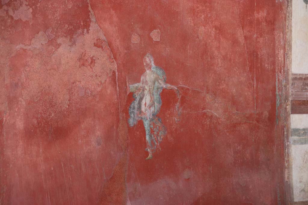 I.6.7 Pompeii. September 2017. Painted figure in centre on north wall in large oecus. 
Photo courtesy of Klaus Heese.