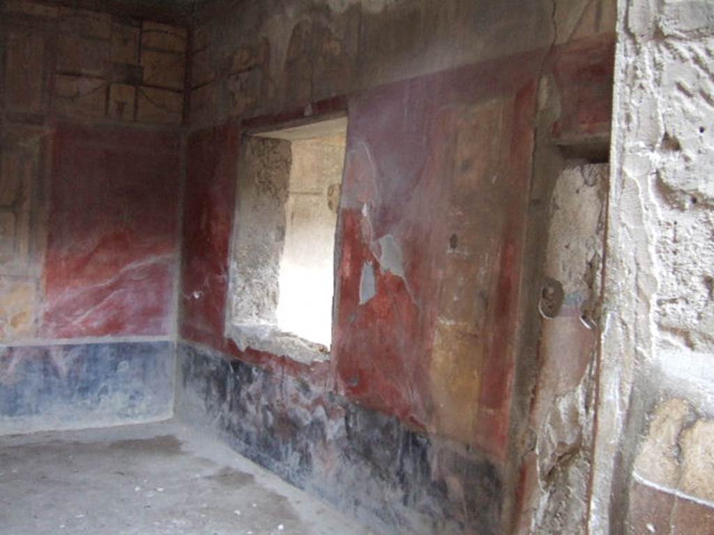 I.6.7 Pompeii. December 2005. South wall of oecus to east of atrium.