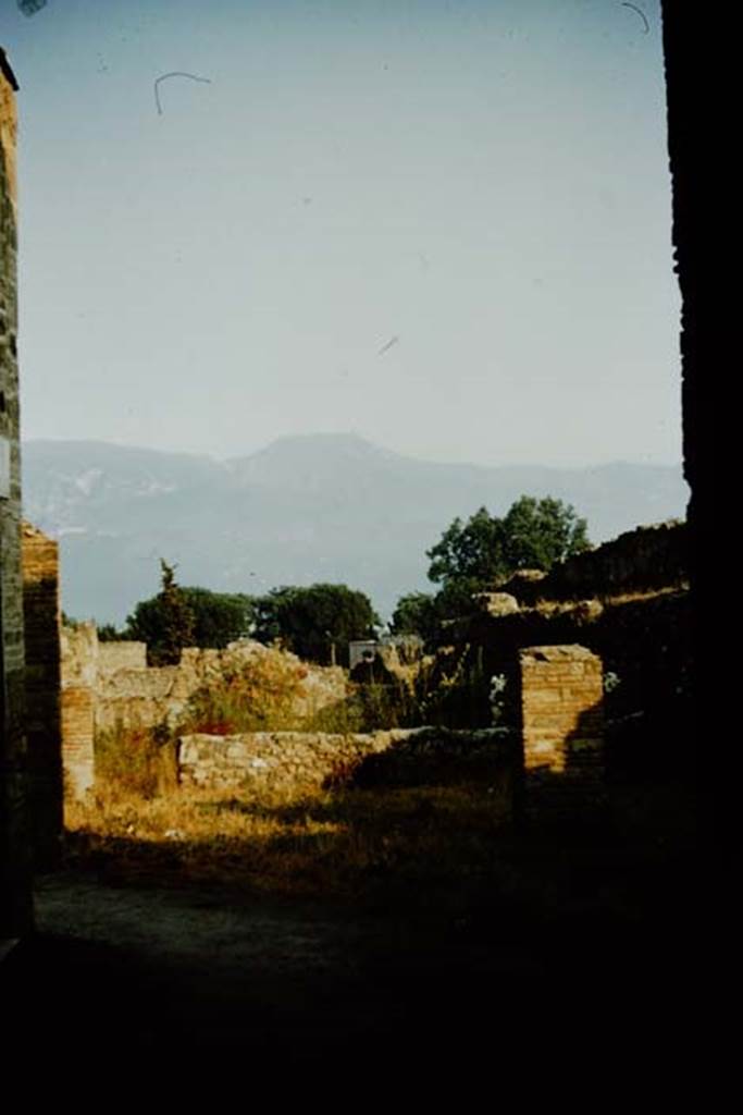 I.6.11 Pompeii. 1957. South side of tablinum, looking onto peristyle garden. Photo by Stanley A. Jashemski.
Source: The Wilhelmina and Stanley A. Jashemski archive in the University of Maryland Library, Special Collections (See collection page) and made available under the Creative Commons Attribution-Non Commercial License v.4. See Licence and use details.
J57f0265