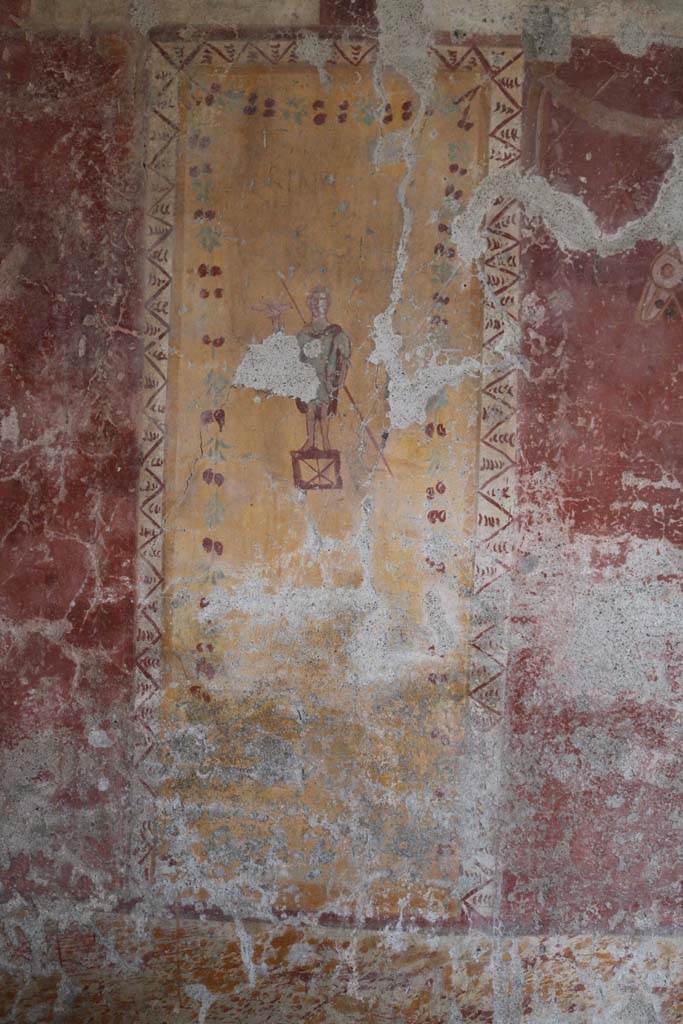 I.6.12 Pompeii. December 2018. 
Painted decoration on south wall. Photo courtesy of Aude Durand.