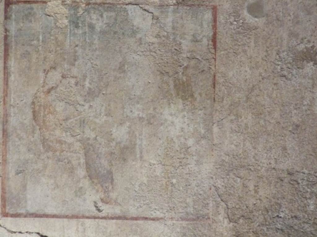 I.6.15 Pompeii.  March 2009. Room 11, Faded wall painting of a Music Lesson (Lezione di musica) in centre of east wall.  See Bragantini, de Vos, Badoni, 1981. Pitture e Pavimenti di Pompei, Parte 1. Rome: ICCD. (p.43)