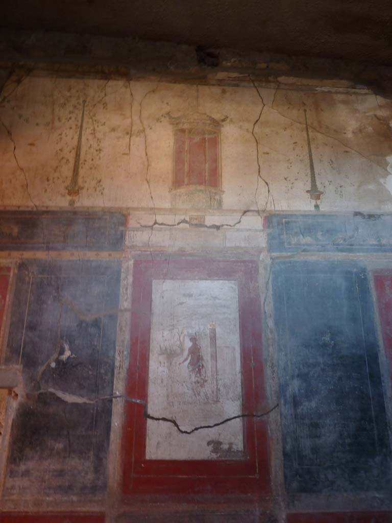 I.6.15 Pompeii. October 2014. Room 12, central panel and upper west wall.       
Foto Annette Haug, ERC Grant 681269 DÉCOR